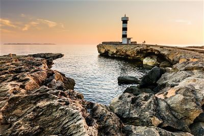 Spanien Mallorca Leuchtturm in Colonia Sant Jordi